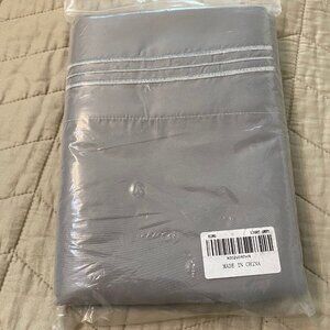 NWT. Two KING Size Pillow Cases Light Gray